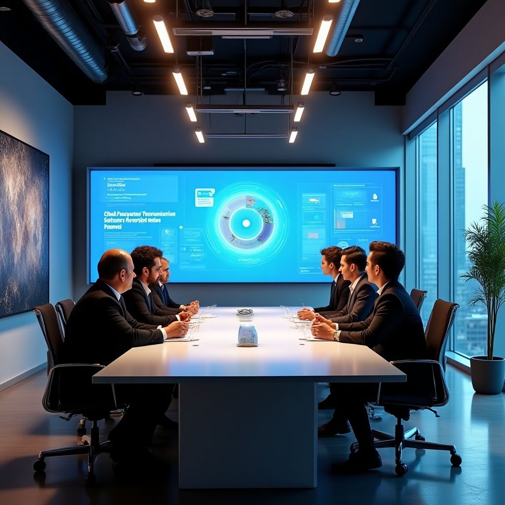 DailyAI ofis toplantı odası AI sunumu