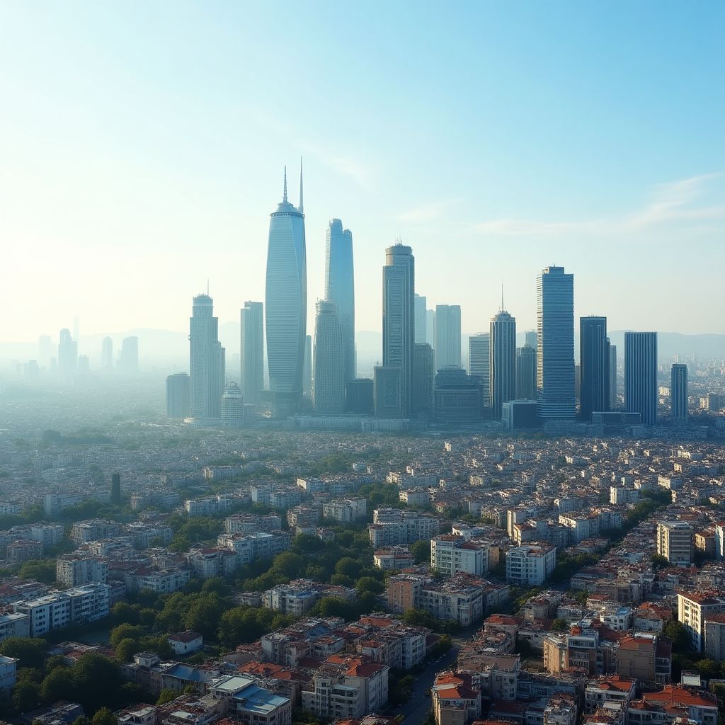 Konya şehir manzarası teknoloji merkezi